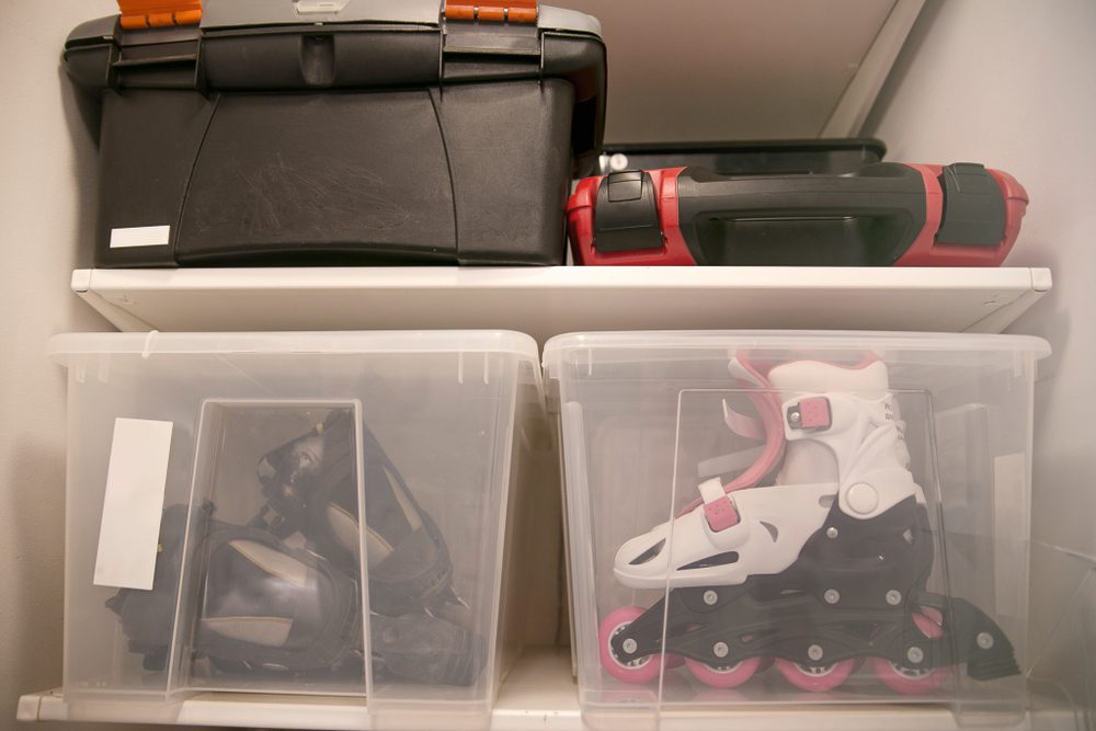 How To Declutter and Organize Your Garage use bins